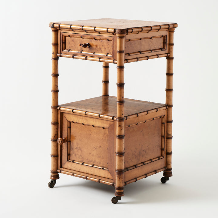 Antique Bamboo Nightstand