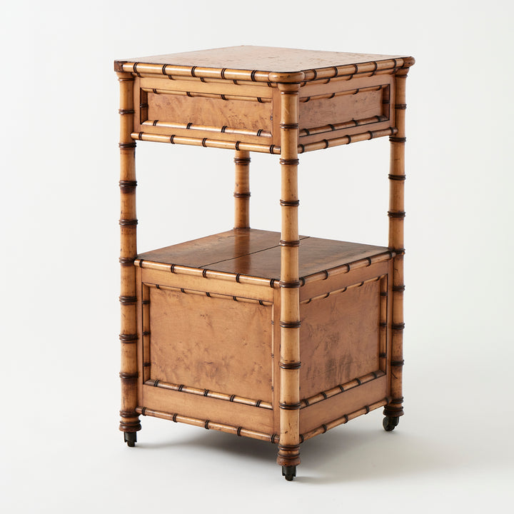 Antique Bamboo Nightstand