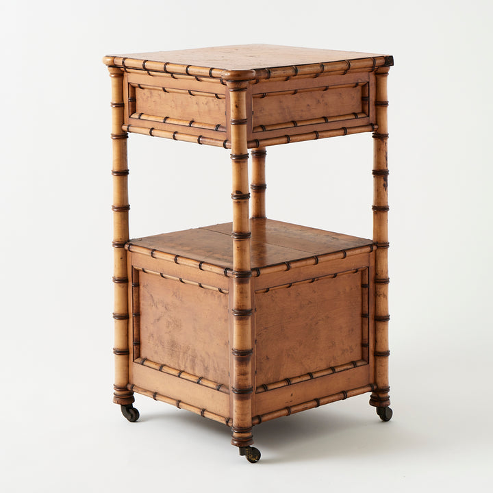 Antique Bamboo Nightstand