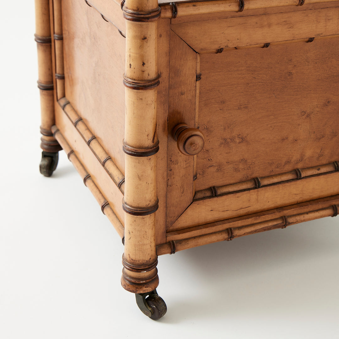Antique Bamboo Nightstand