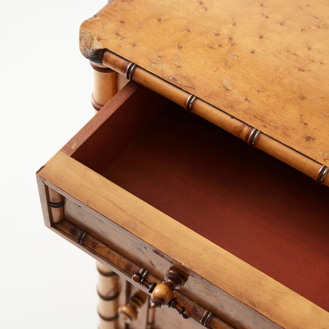 Antique Bamboo Nightstand