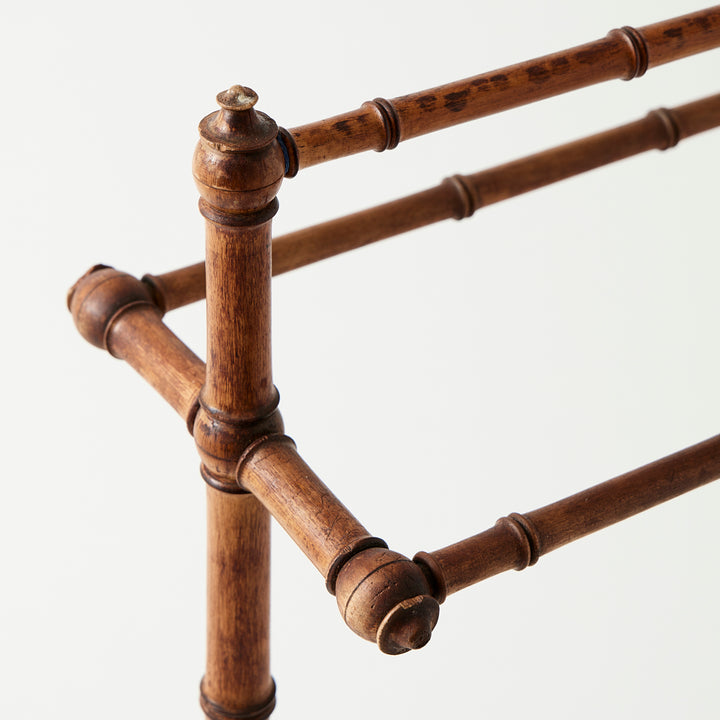 Vintage Bamboo Towel Rack
