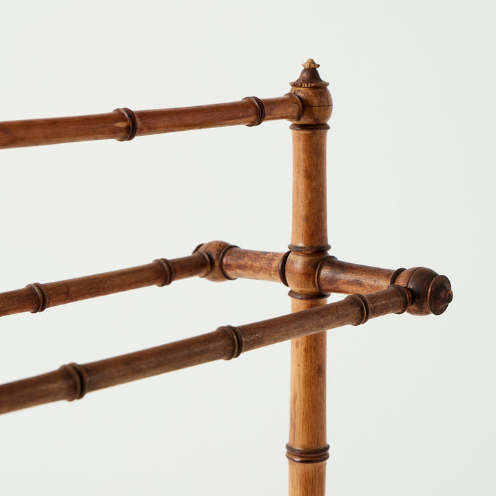 Vintage Bamboo Towel Rack