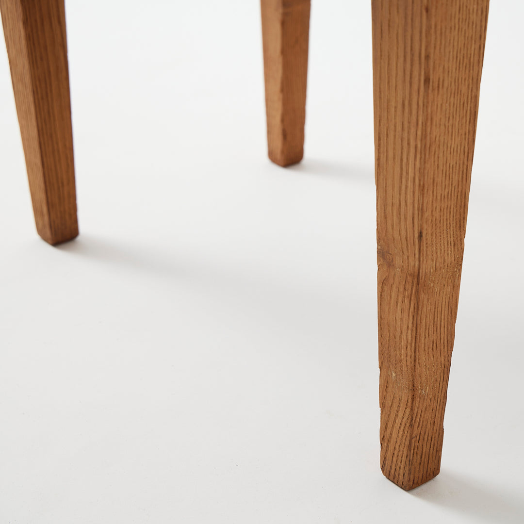 Vintage Pair of Cerused Oak Stools with Rope Seats