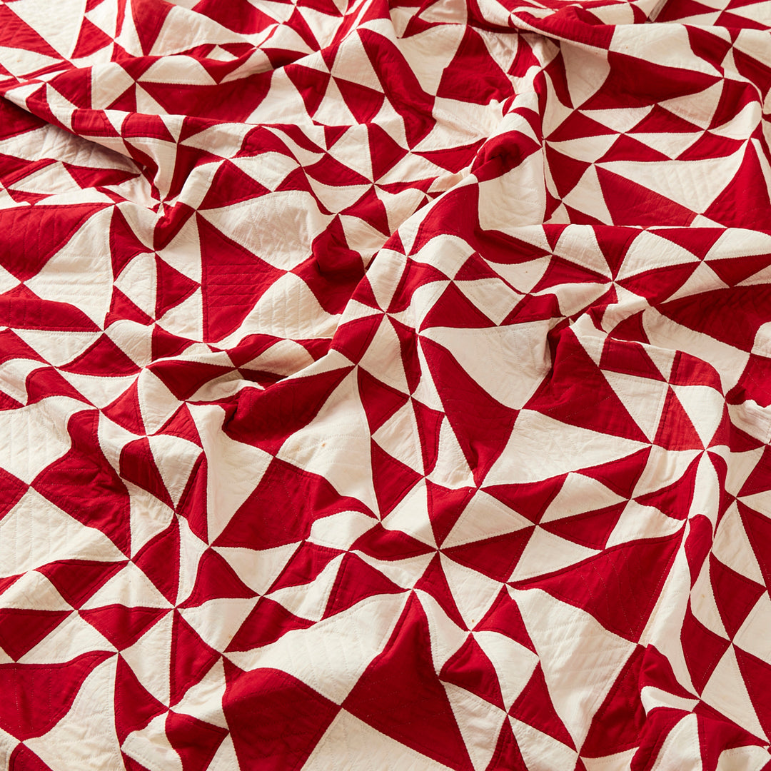 Antique Red and White Quilt