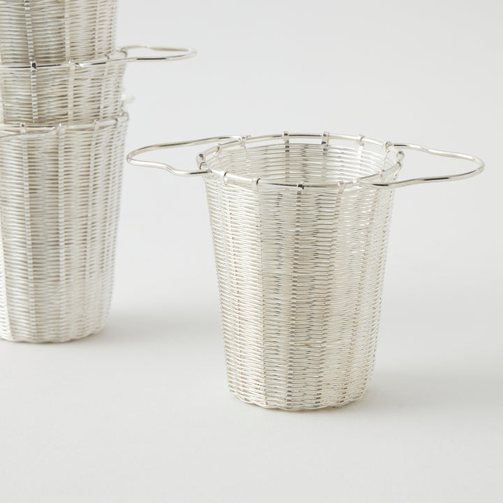 Deep Silver Basket Tea Strainer