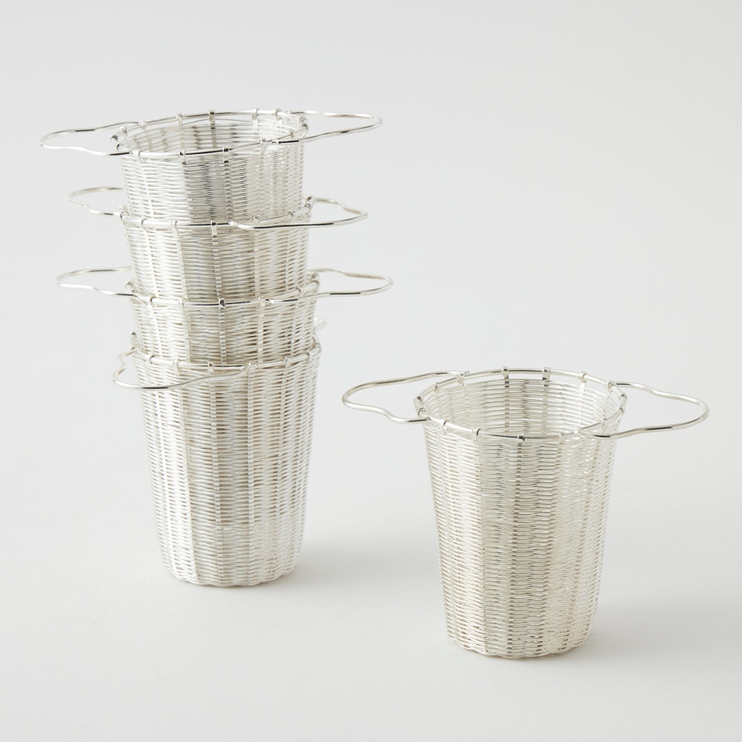 Deep Silver Basket Tea Strainer