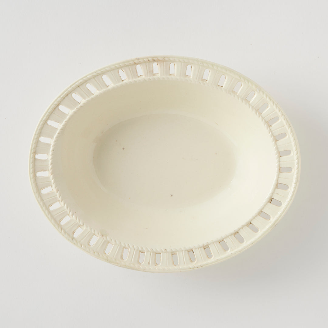 Antique Creamware Reticulated Bowl, circa 1800-1820