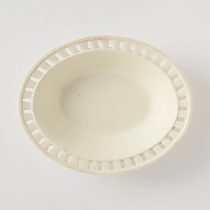 Antique Creamware Reticulated Bowl, circa 1800-1820