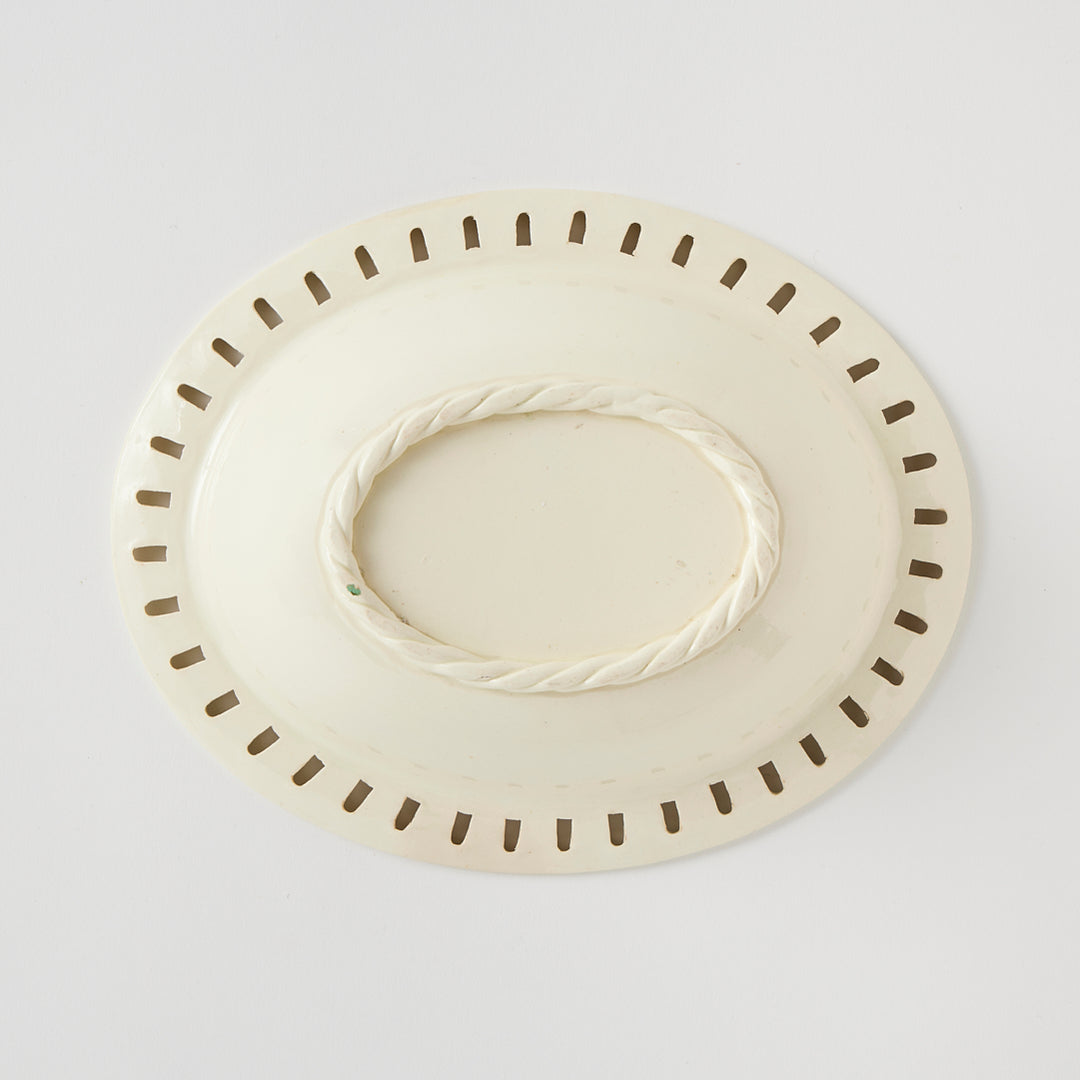 Antique Creamware Reticulated Bowl, circa 1800-1820