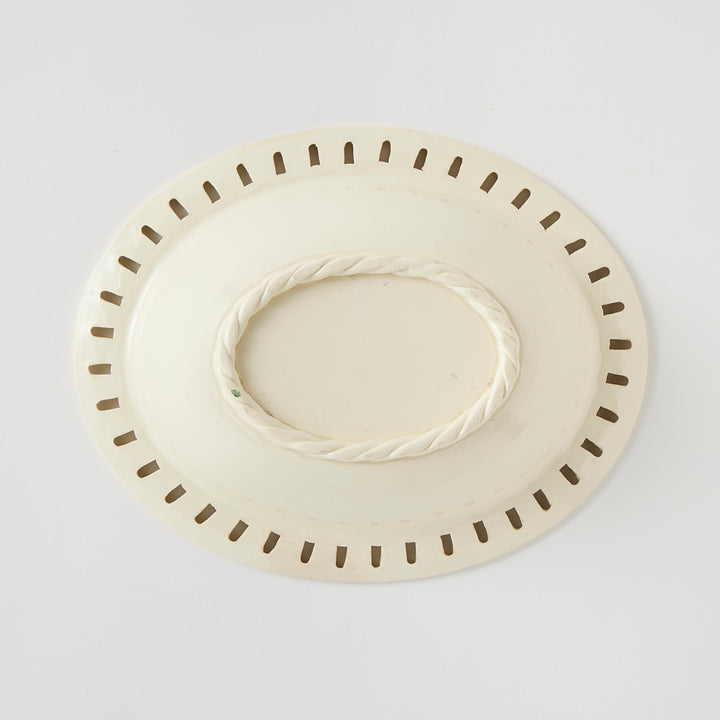 Antique Creamware Reticulated Bowl, circa 1800-1820