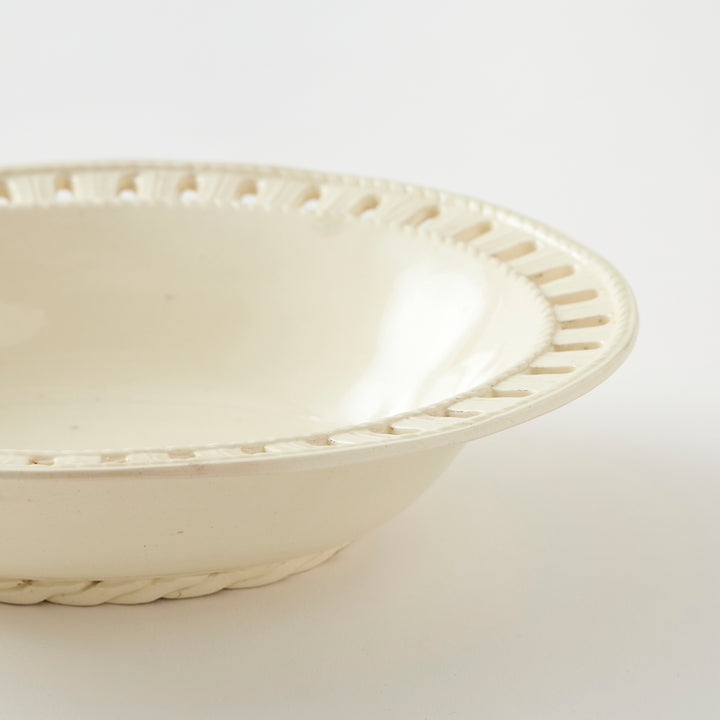 Antique Creamware Reticulated Bowl, circa 1800-1820