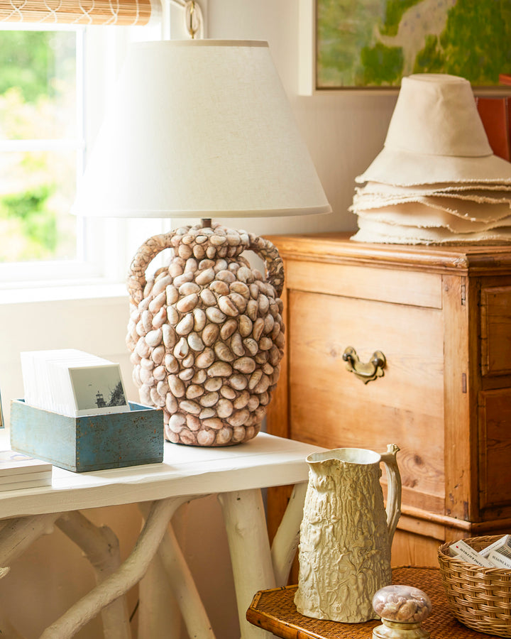 Vintage Handmade Slipper Shell Table Lamp