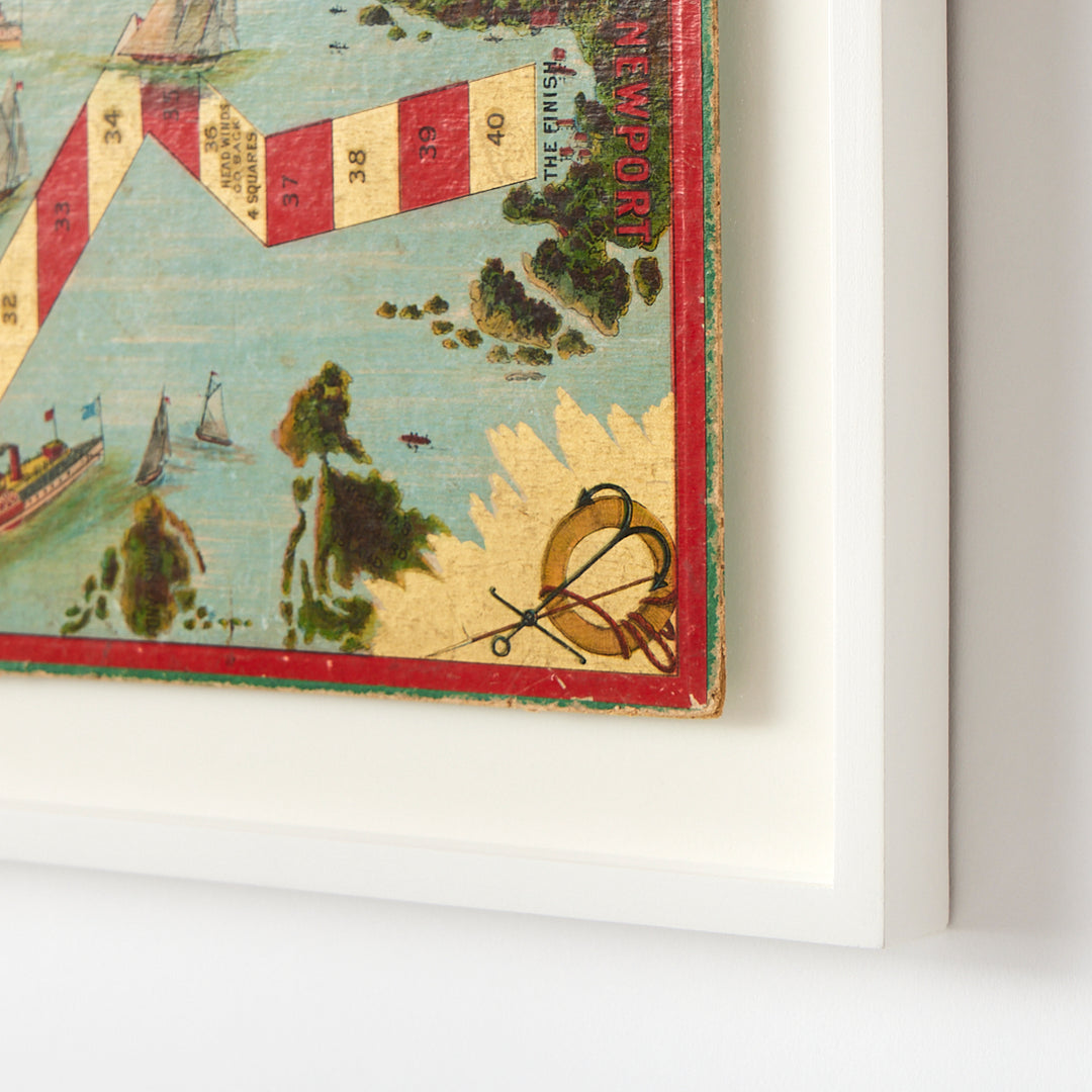 Antique Newport to Block Island Yacht Race Board Game, circa 1891