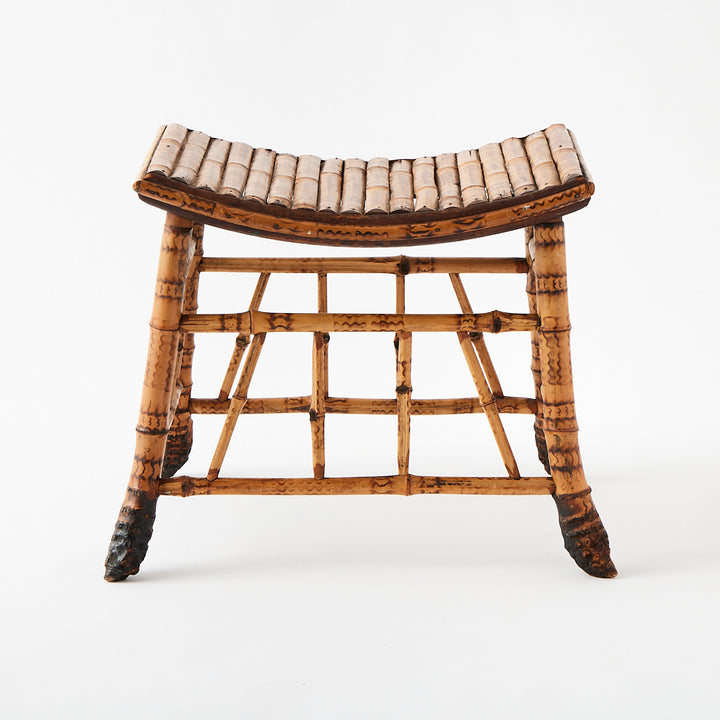 Antique Bamboo Thebes Stool