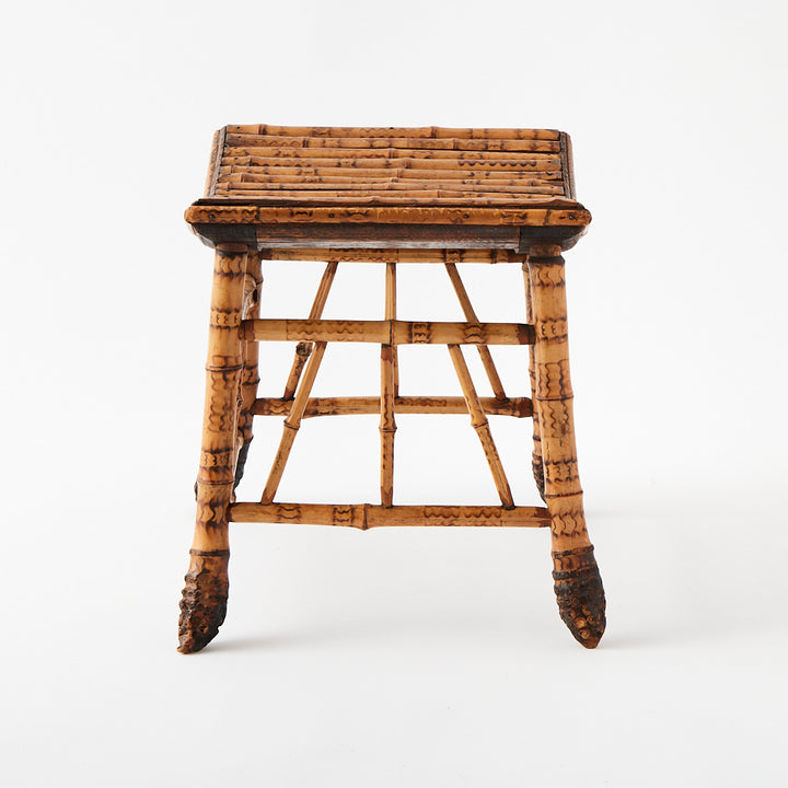 Antique Bamboo Thebes Stool