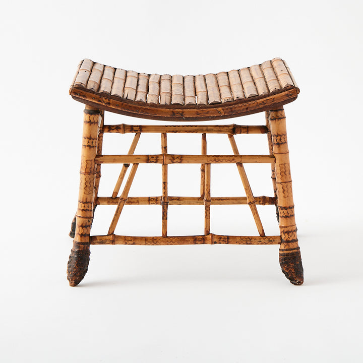 Antique Bamboo Thebes Stool