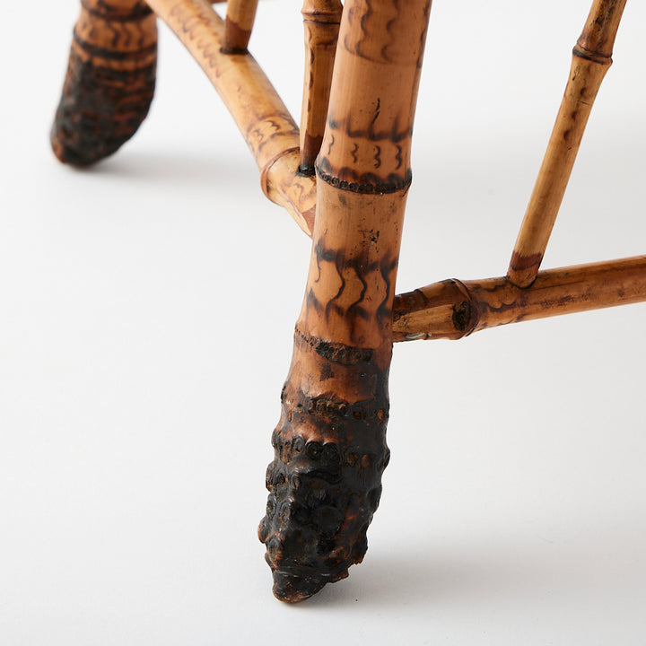 Antique Bamboo Thebes Stool