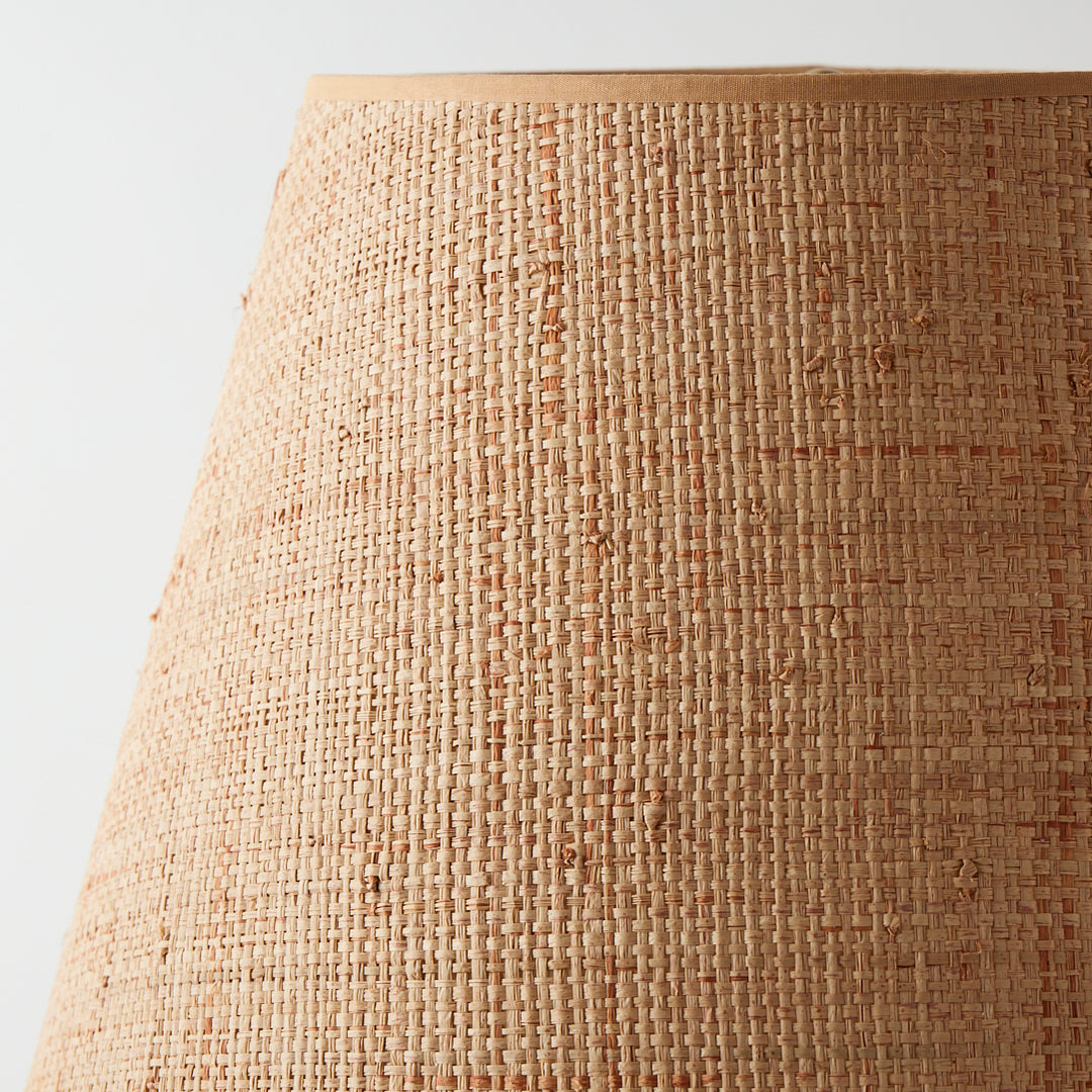 Vintage Ceramic Lamp with Custom Sisal Shade