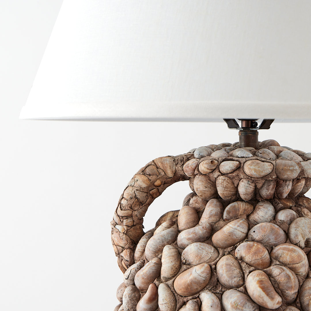 Vintage Handmade Slipper Shell Table Lamp