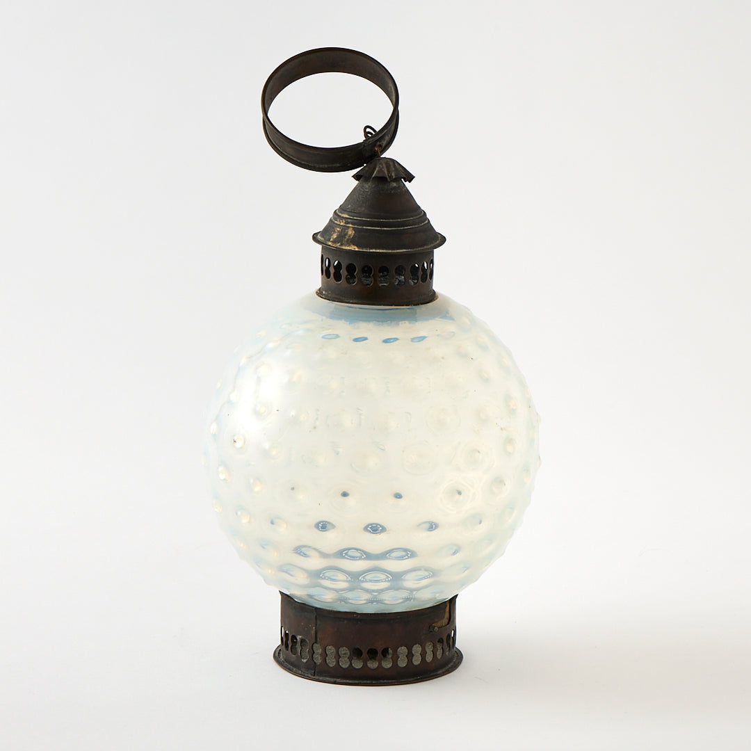 Antique Hobnail Glass Lantern