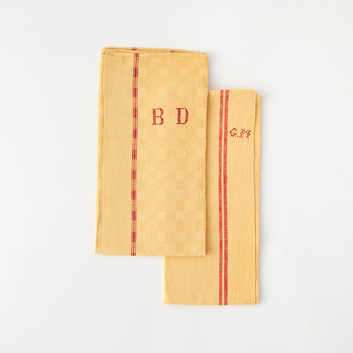 Hand Dyed Vintage Tea Towels, Group 9