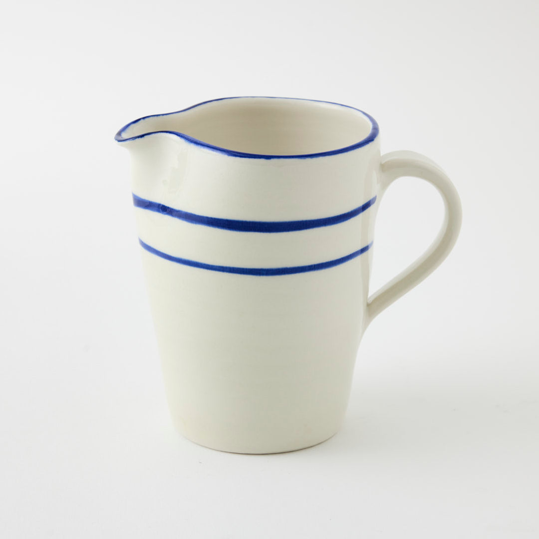 Handmade Jug with Blue Stripe