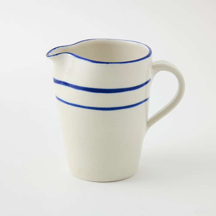 Handmade Jug with Blue Stripe