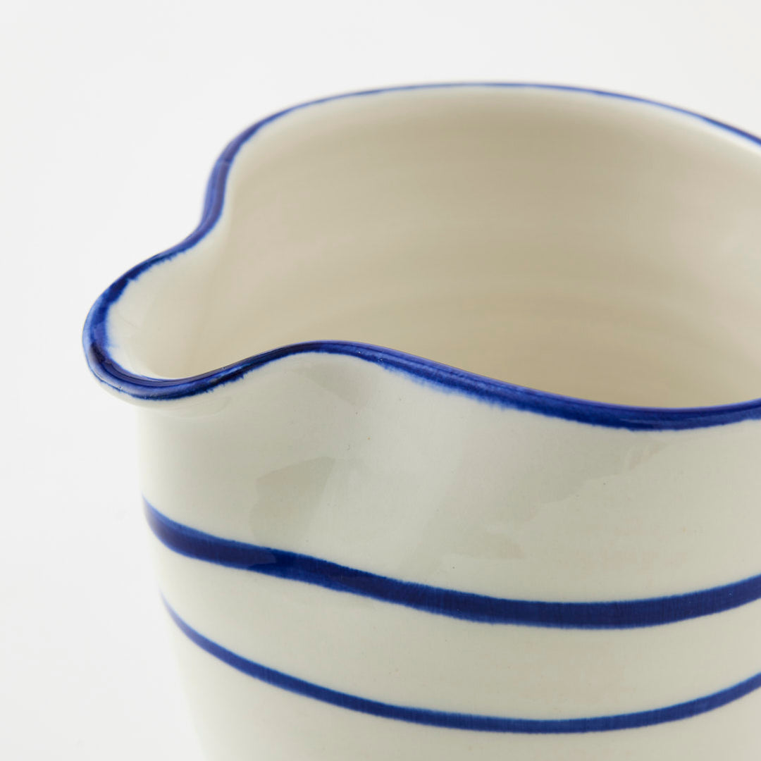 Handmade Jug with Blue Stripe