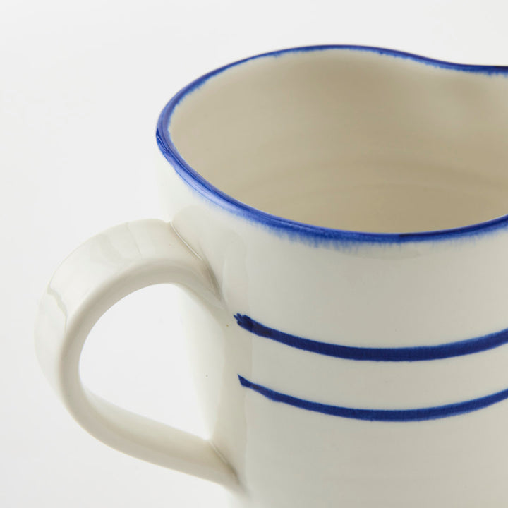 Handmade Jug with Blue Stripe