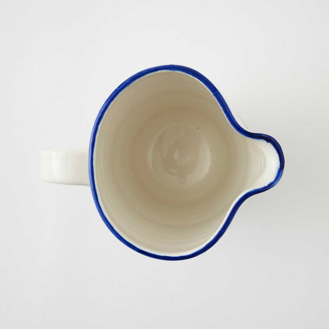 Handmade Jug with Blue Stripe