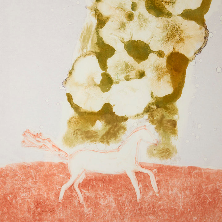 Josie Merck, White Horse with Sycamore II