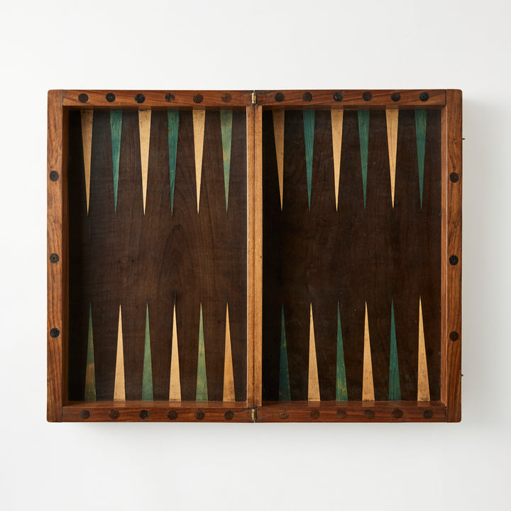 Antique French Marquetry Backgammon Board I, Early 20th Century