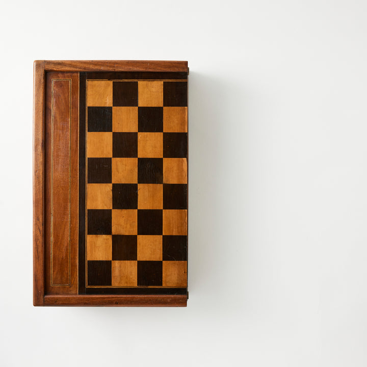Antique French Marquetry Backgammon Board I, Early 20th Century