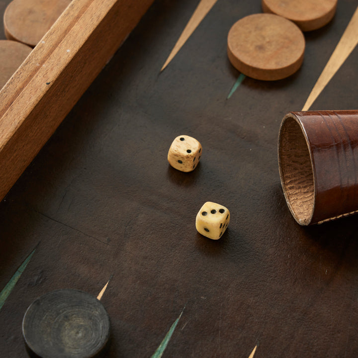 Antique French Marquetry Backgammon Board I, Early 20th Century