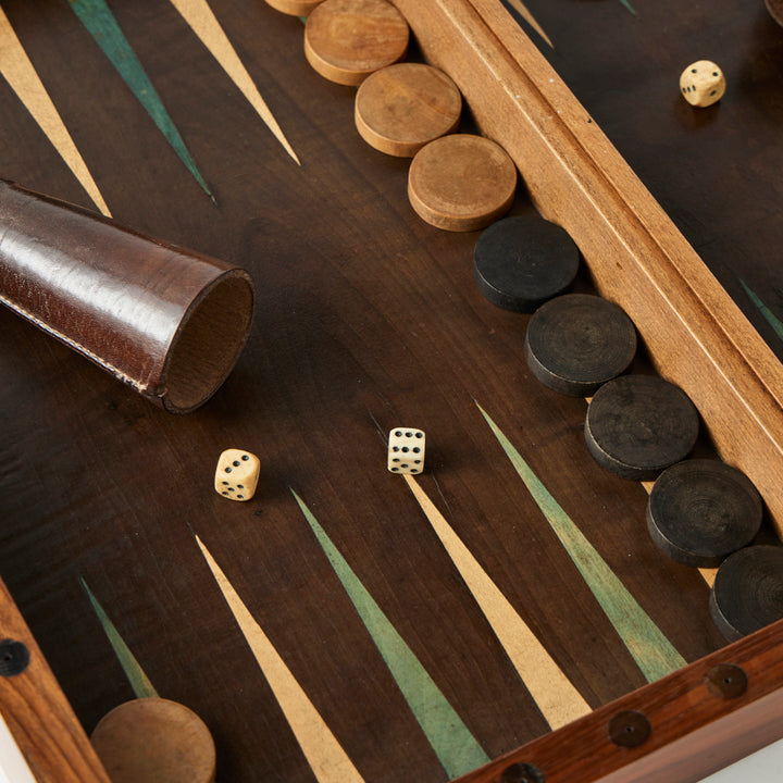 Antique French Marquetry Backgammon Board I, Early 20th Century