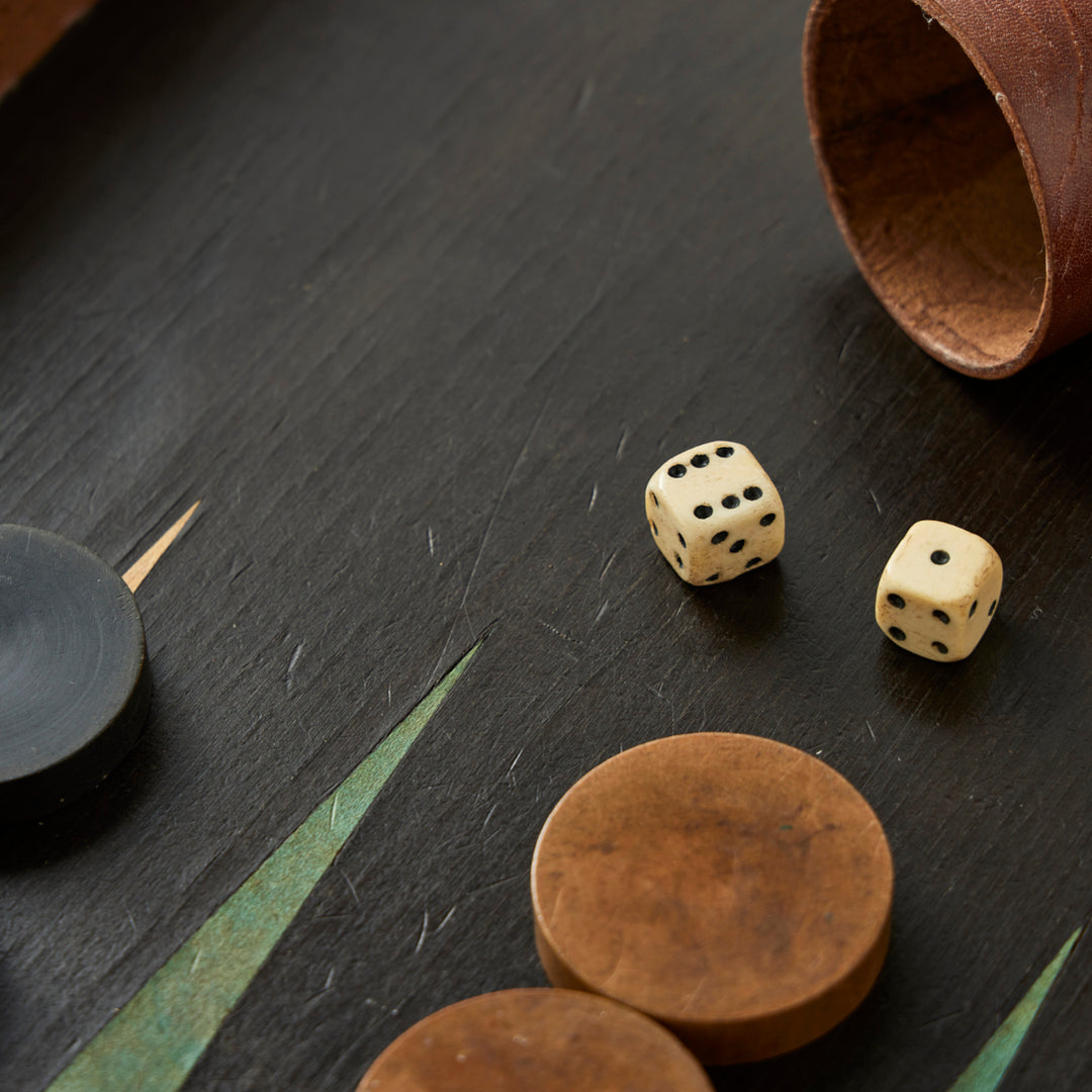 Antique French Marquetry Backgammon Board II, Early 20th Century