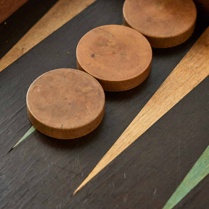 Antique French Marquetry Backgammon Board II, Early 20th Century