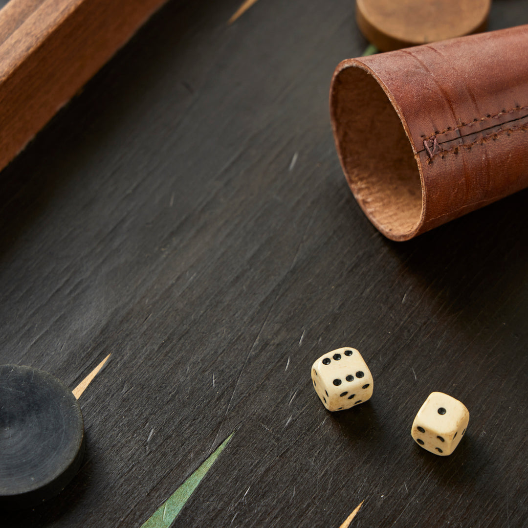 Antique French Marquetry Backgammon Board II, Early 20th Century