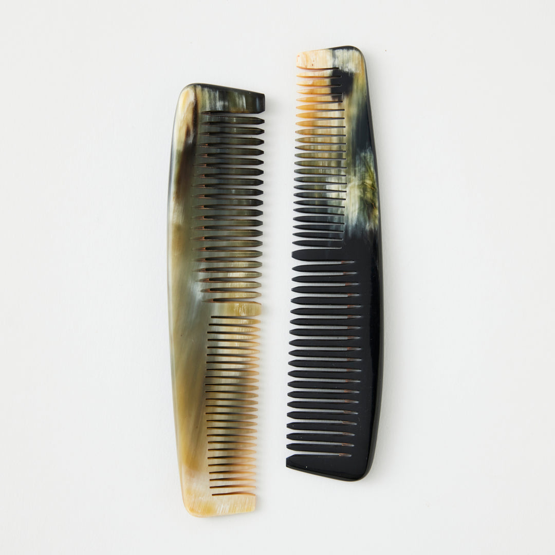Horn Double Tooth Pocket Comb