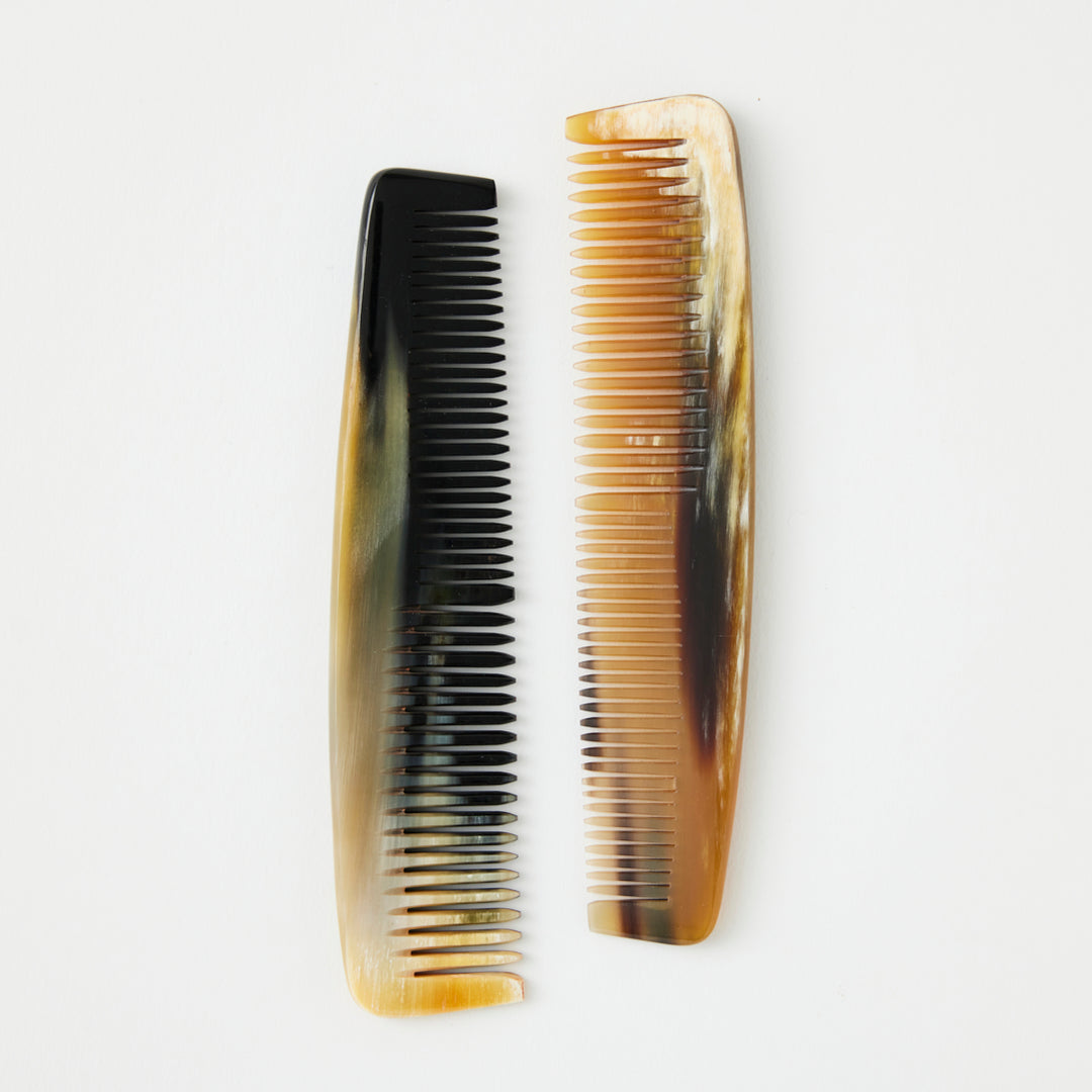 Horn Double Tooth Pocket Comb