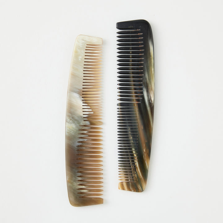Horn Double Tooth Pocket Comb