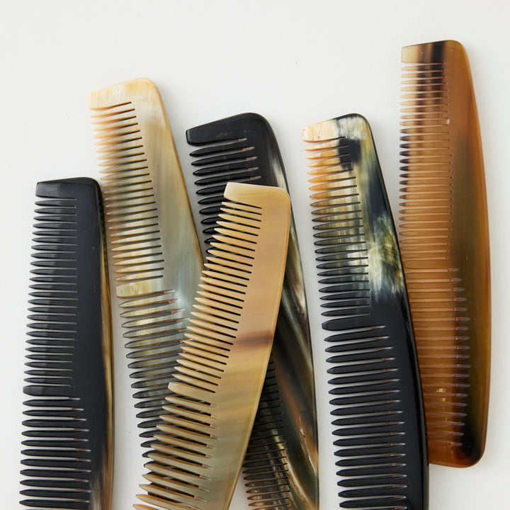Horn Double Tooth Pocket Comb
