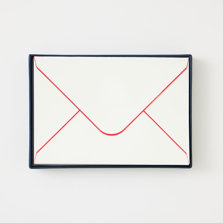 Boxed Notecard Set with Red Borders