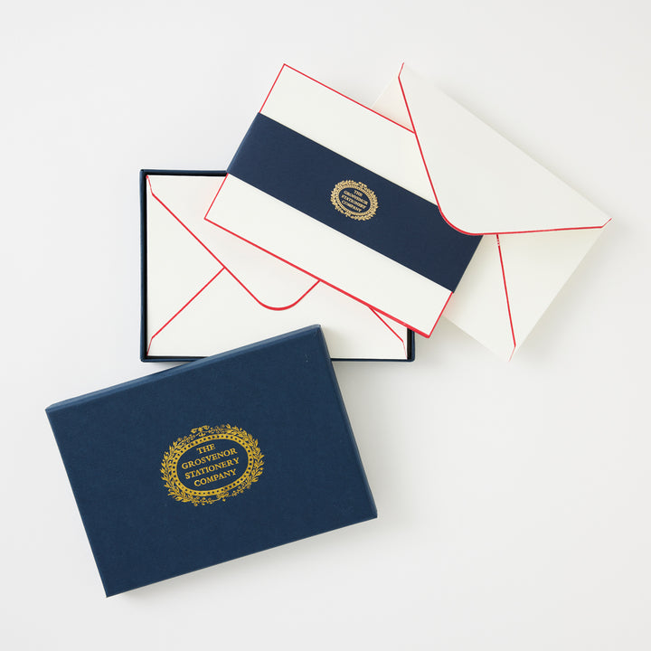 Boxed Notecard Set with Red Borders