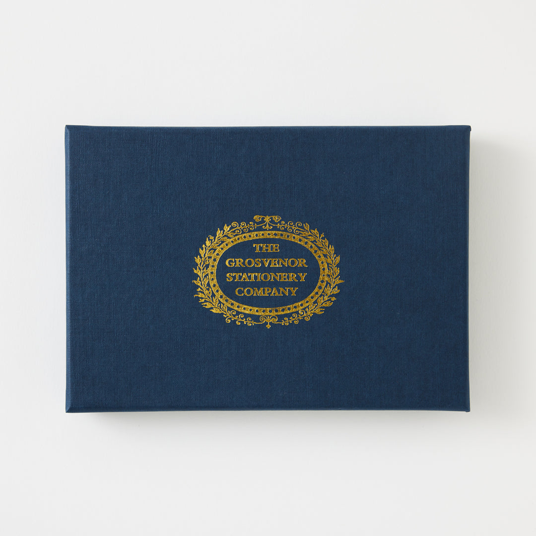 Boxed Notecard Set with Navy Borders
