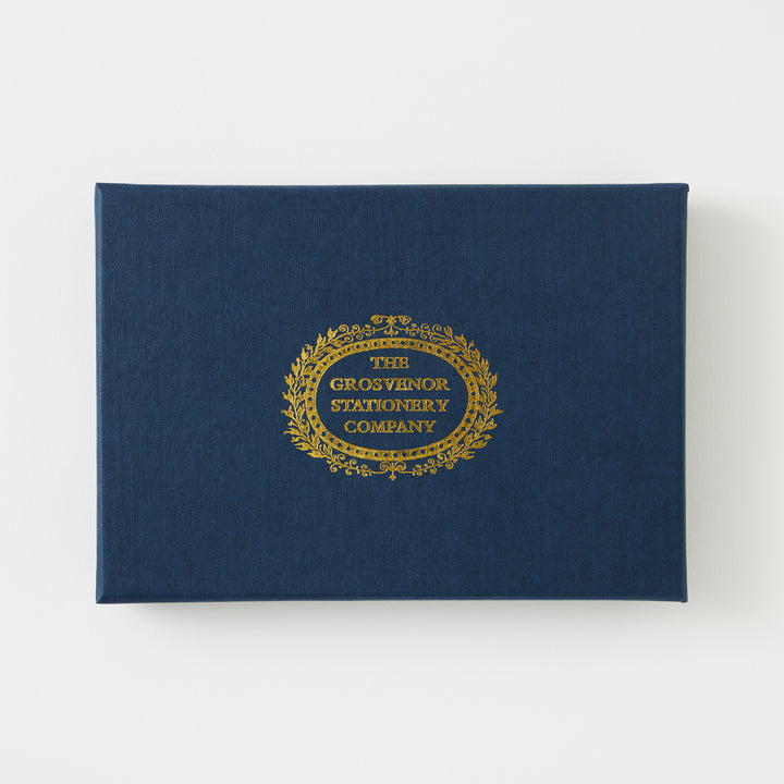 Boxed Notecard Set with Navy Borders