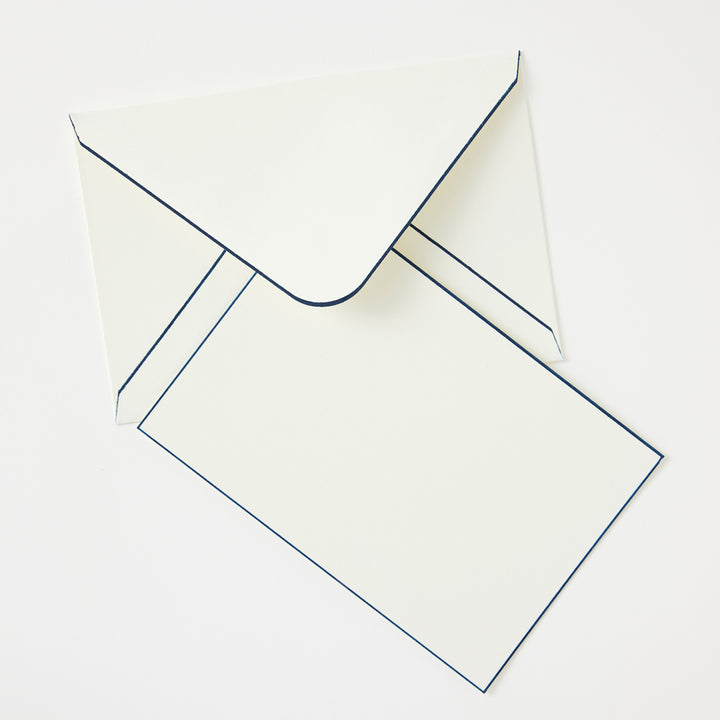 Boxed Notecard Set with Navy Borders