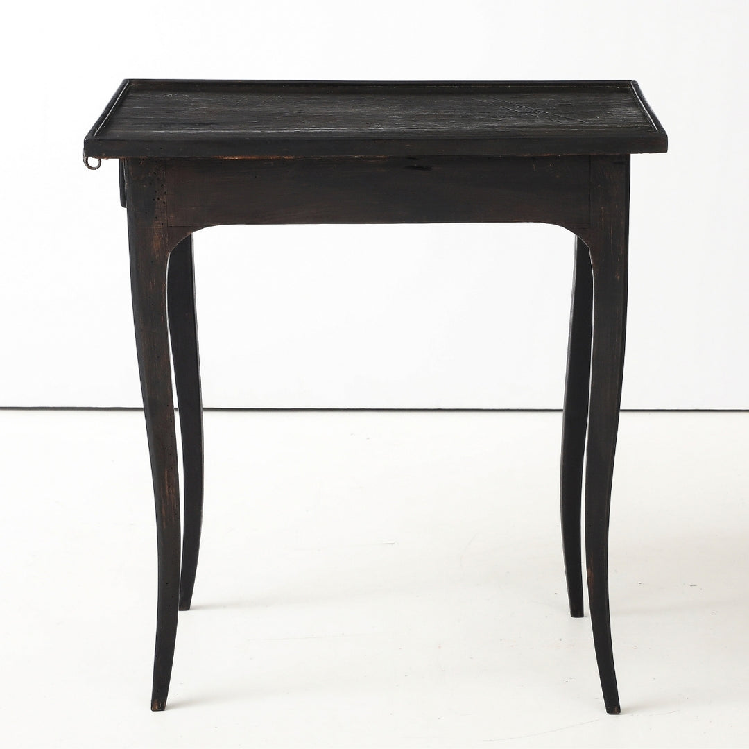 Antique Painted Side Table with Key