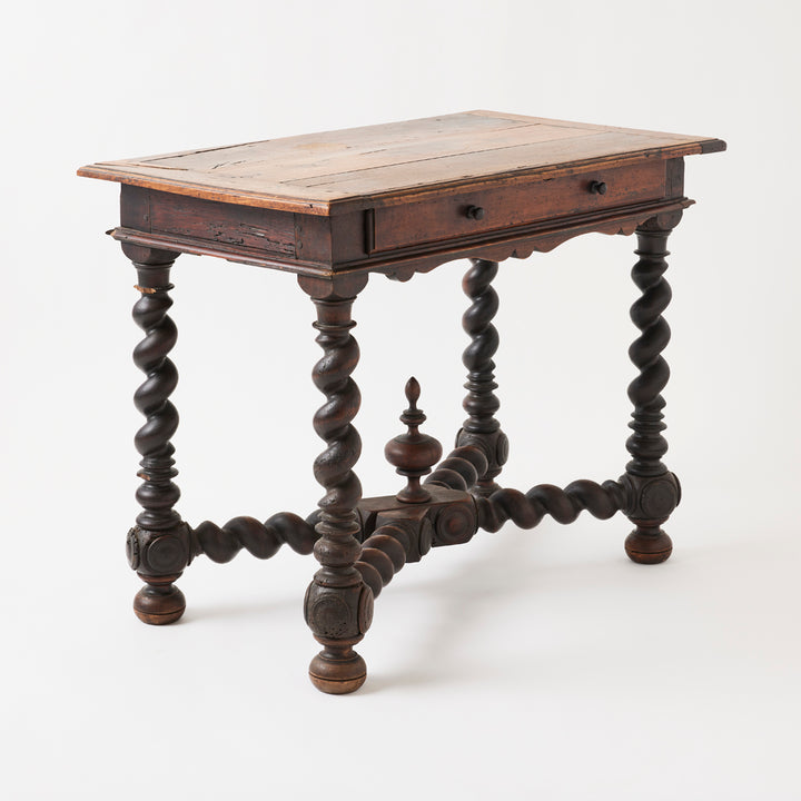 Antique French Barley Twist Table, 18th Century
